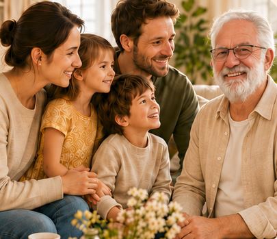 Lächelnde Seniorin genießt den Alltag